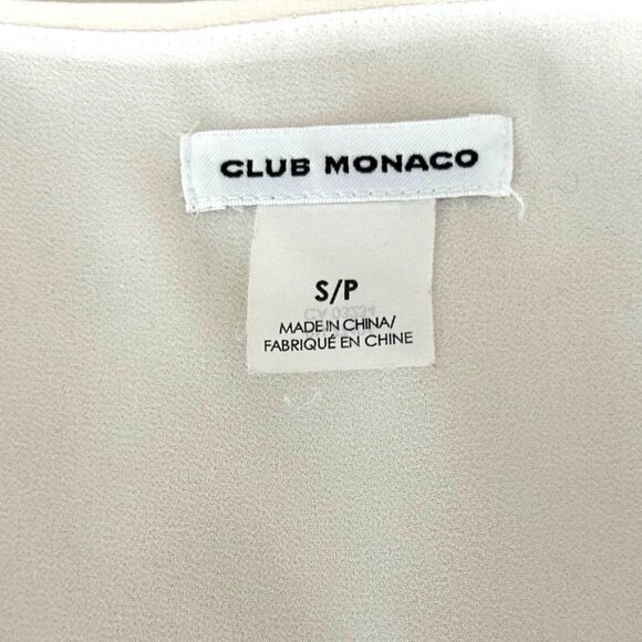 Club Monaco Cream Silk Top Sz S - Picture 2 of 5